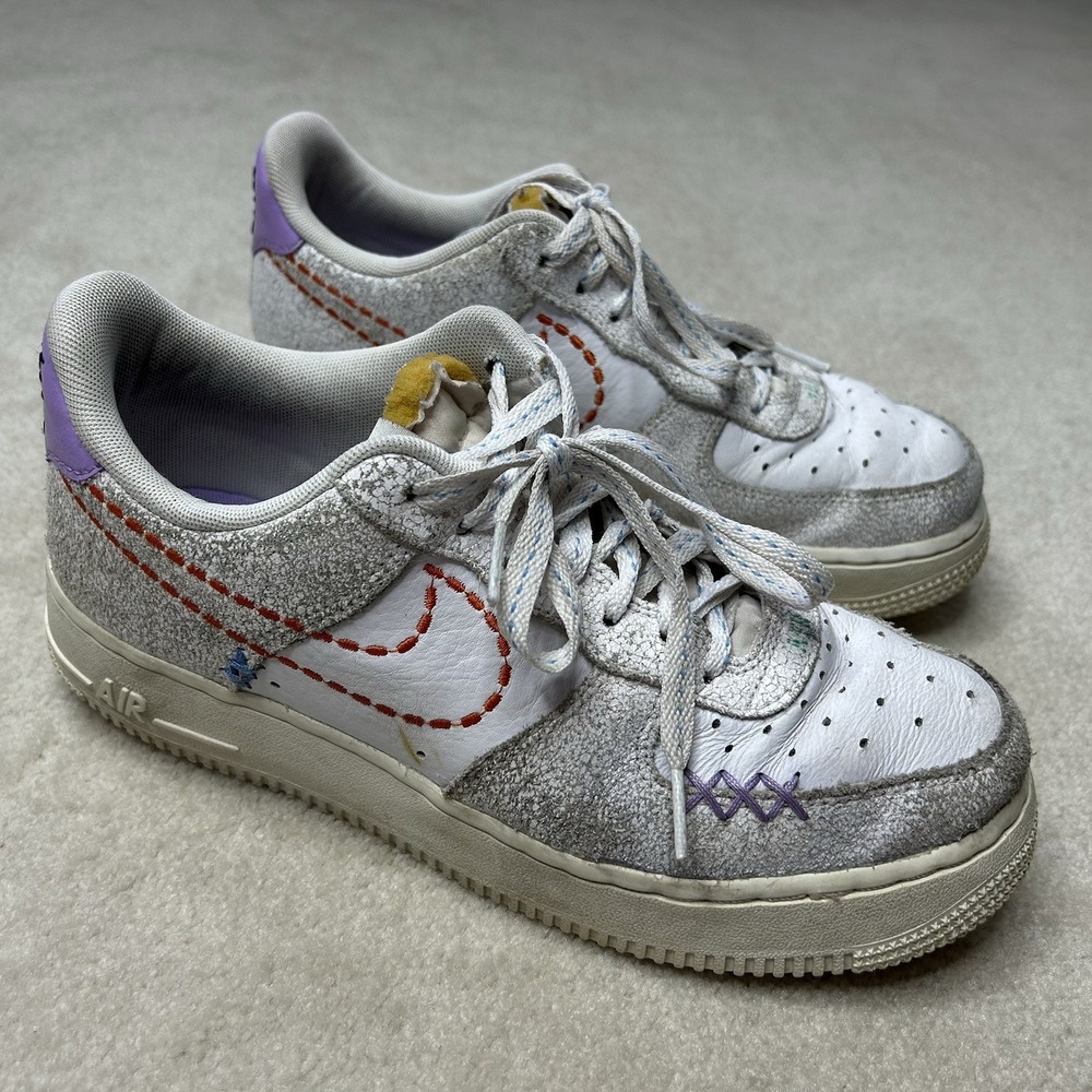 Nike Air Force 1 '07 SE Shoes Women's 8.5 DX2348 100 White Leather Suede